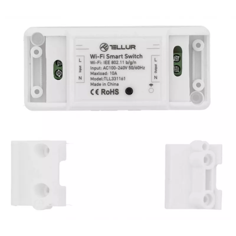 Inline WiFi Switch Tellur TLL331161 2200W — smartes Inline-Relais für Lampen und Geräte