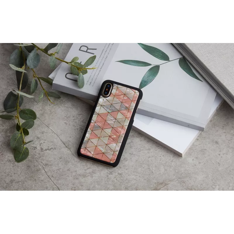 Schutzhülle iKins für iPhone XS / iPhone X, Rautenmuster, schwarz