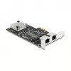 DeLOCK 81261 PCI Express x2 Netzwerkkarte, 2 x RJ45 5 Gigabit LAN