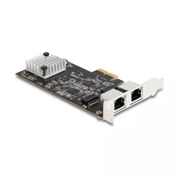 DeLOCK 81261 PCI Express x2 Netzwerkkarte, 2 x RJ45 5 Gigabit LAN