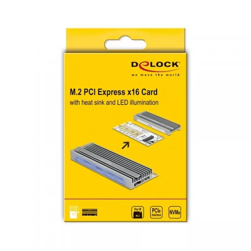 PCI Express x16 Karte DeLOCK 90566 NVMe M.2 Key M