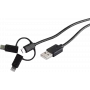 USB-Kabel ShiverPeaks BS14-15025 1m USB A Micro-USB B Schwarz