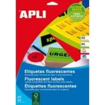 Etikettenaufkleber agipa Adress-Etiketten 99,1 x 67,7 mm neongelb mit Rand abgerundete Ecken permanent haftend – 1 Stück