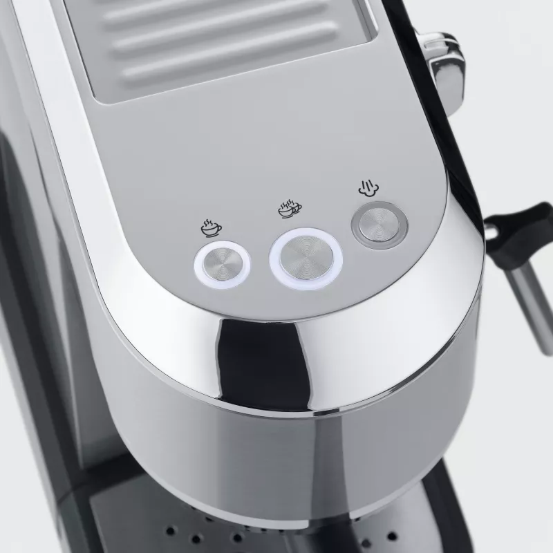 Espressomaschine SEVERIN Newspresa KA 5997 — halbautomatisch, 1 l Wassertank, 1350 W, Kaffeepulver, schwarz/gebürsteter Edelstahl/chrom