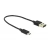 USB-Kabel DeLOCK 84804 USB 2.0 0,2 m USB A Micro-USB B Schwarz