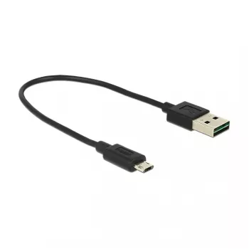 USB-Kabel DeLOCK 84804 USB 2.0 0,2 m USB A Micro-USB B Schwarz