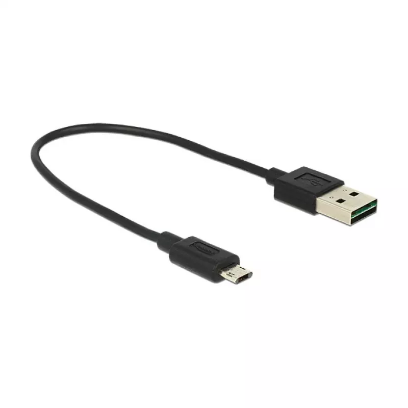 USB-Kabel DeLOCK 84804 USB 2.0 0,2 m USB A Micro-USB B Schwarz