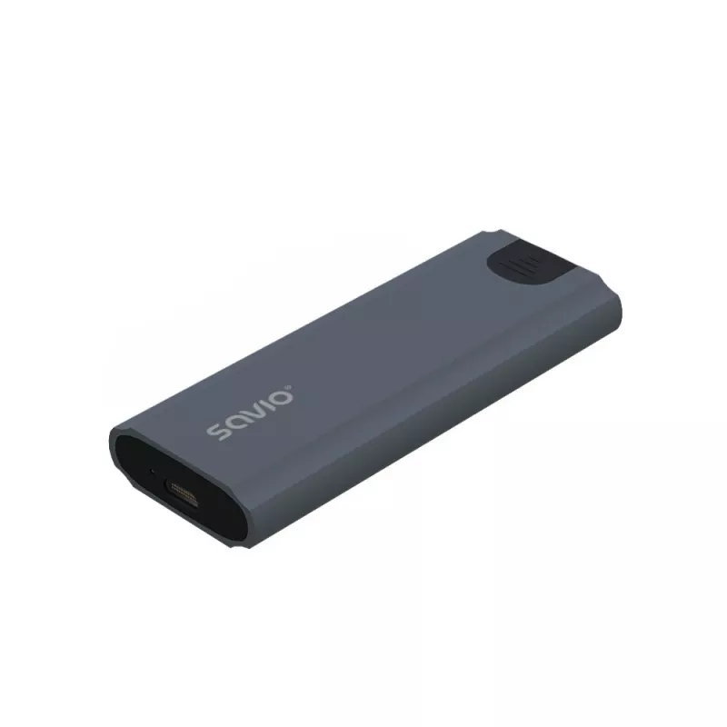 M.2 SSD-Gehäuse SAVIO AK-67 Grau, USB 10 Gbit/s, Unterstützung für einzelne M.2-Laufwerke