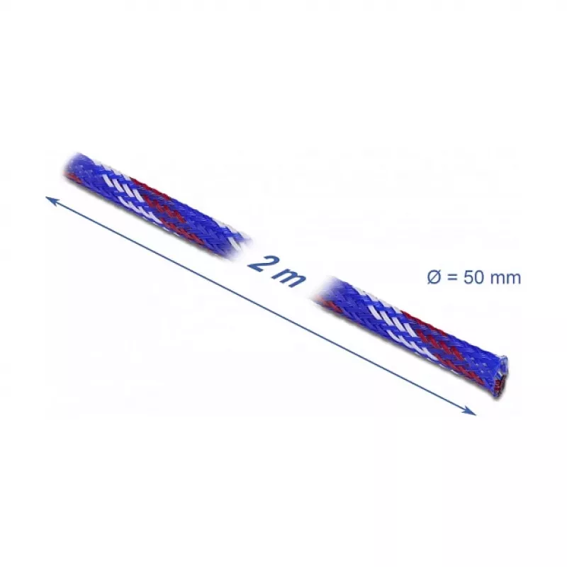Kabelmantel DeLOCK 20761 Blau Rot Weiß