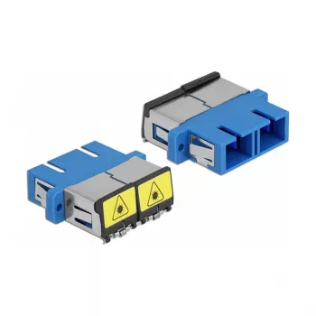 Glasfaser-Koppler DeLOCK 86893 SC Duplex Buchse zu SC Duplex Buchse Blau