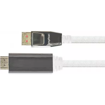 PYTHON PYT M0224 - DP 1.4 auf HDMI 2.0 A Stecker Nylon 4Ka60Hz 5 m Weiß - Digital/Daten - Digital/Anzeige/Video