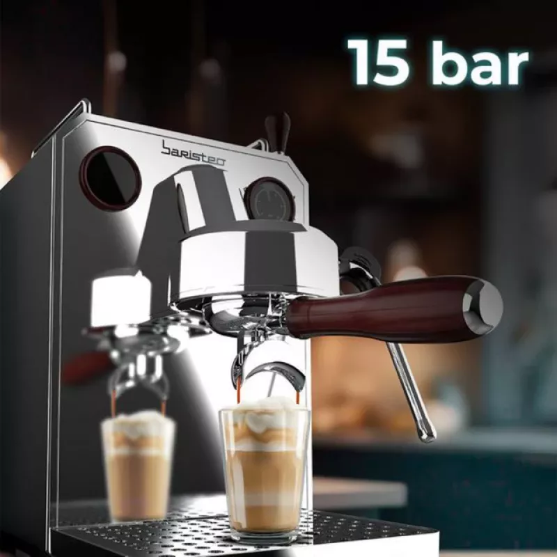 Baristeo Intima Siebtrgermaschine (silber/edelstahl, Thermoblock)