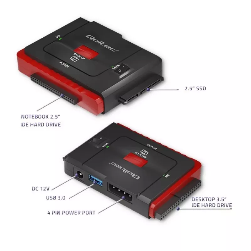 USB 3.0 auf IDE SATA III Adapter QOLTEC 50645