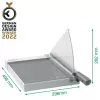 Leitz Precision Home Office Papierschneider A4, 10 Blatt, manuelle Klemmung, Edelstahl, A4, 80 g/m², Anthrazit