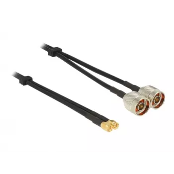 Koaxialkabel DeLOCK 89467 RG-58 5m 2xN-Stecker 2xSMA-Stecker Schwarz