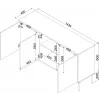 Kommode Cama Meble INSERTO 3D 143,5×40×80 cm — Kaschmir-Finish mit LED
