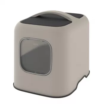 Hauben-Katzenklo Rotho BIALA Beige 395×510×443 mm, Kunststoff mit Schaufel