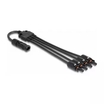 Kabel-Splitter DeLOCK DL4 Solar-Splitterkabel 1 x Stecker auf 4 x Buchse 50 cm schwarz
