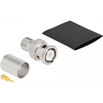 BNC-Stecker zum Crimpen DeLOCK 90024 LMR 400 mit Schrumpfschlauch