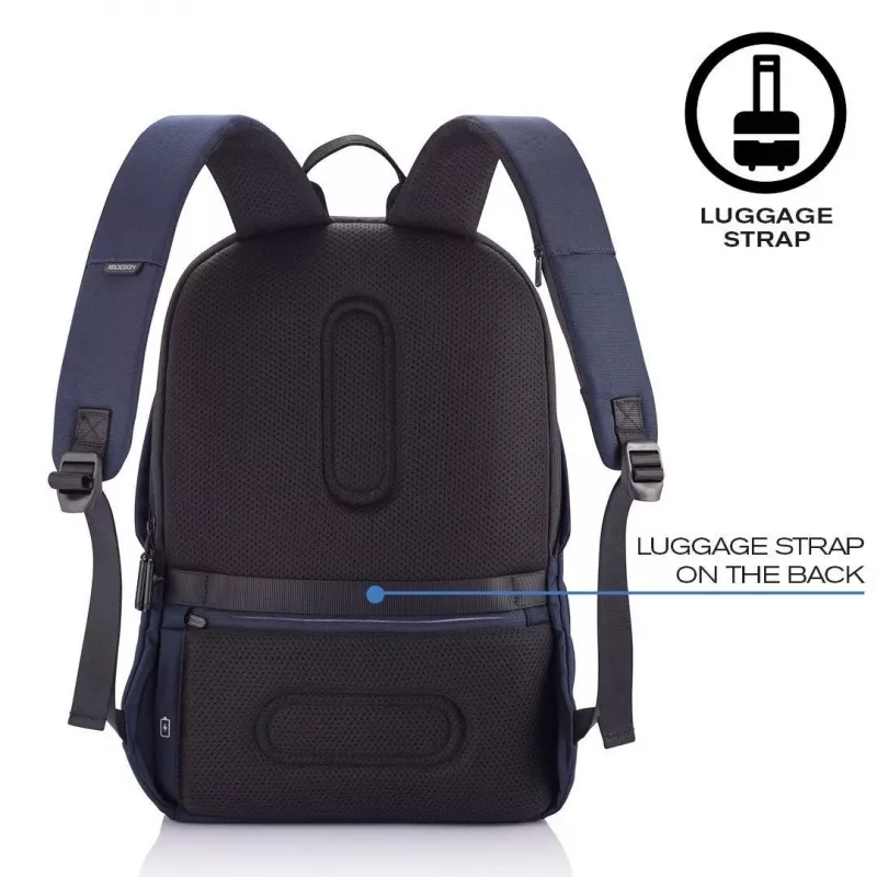 Freizeitrucksack XDDESIGN Bobby Soft mit 15,6 Zoll Laptopfach, 16 l, marineblau, PET