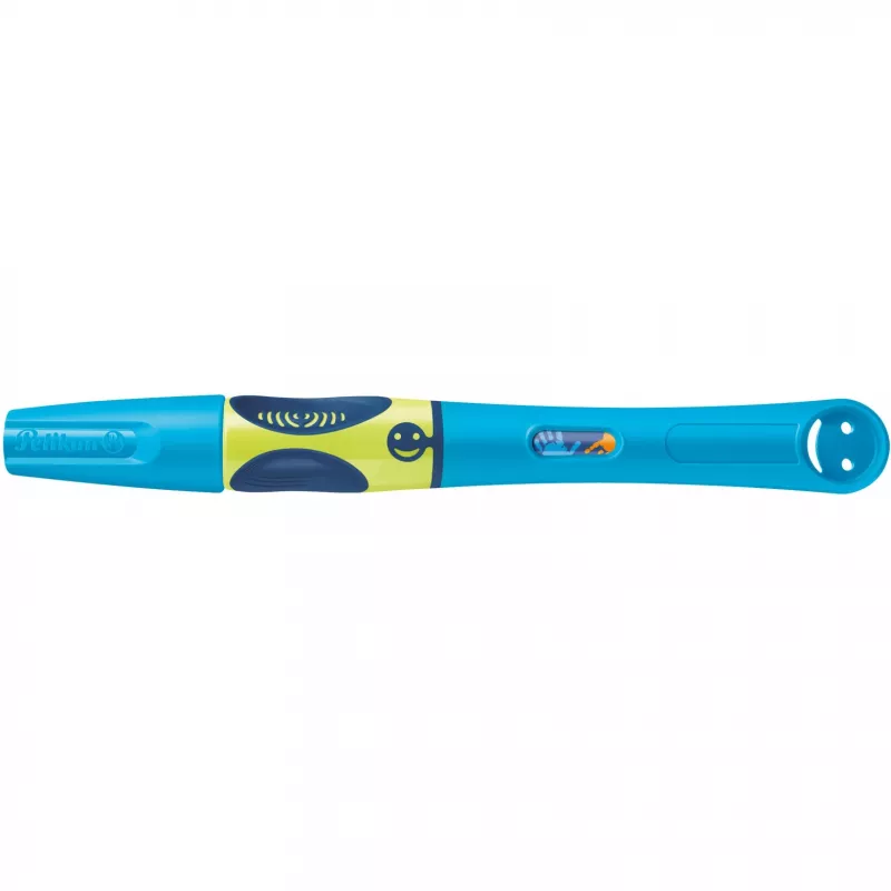 Pelikan griffix® Füllfederhalter für Rechtshänder - Neon Fresh Blau - Blau - Patronenfüllsystem - Blau - Kunststoff - Edelstahl - Rechtshänder (820363)