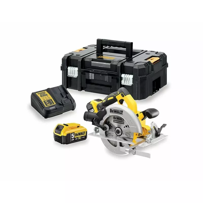 DeWALT DCS570P2-QW tragbare Kreissäge 18,4 cm Silber, Gelb 5500 U/min