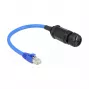 DELOCK Cat6 SF/UTP (S-FTP) Netzwerkkabel 0,25 m — RJ-45 auf RJ-45, Schwarz/Blau
