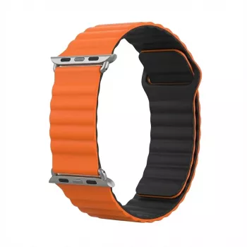Armband GUAN Premium für Apple Watch 38/40/41/42 mm — Orange und Schwarz