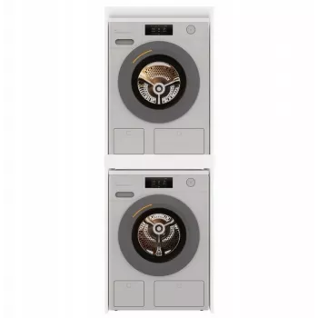 top e shop POLA TWIN Wäscheraumschrank für Waschmaschine und Trockner – Weiß