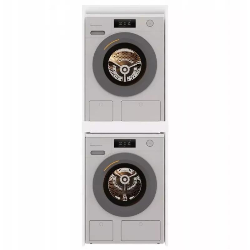 top e shop POLA TWIN Wäscheraumschrank für Waschmaschine und Trockner – Weiß