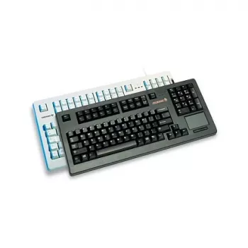 Kabelgebundene Cherry TouchBoard G80-11900 Tastatur mit Schweizer Layout, schwarz, 105 Tasten, USB, 1,75 m Kabel
