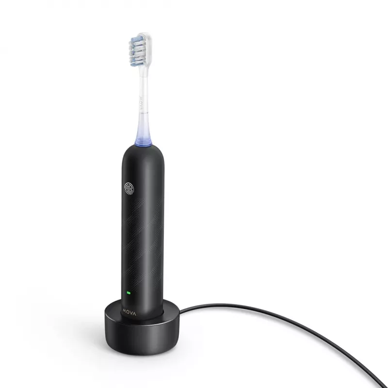 Elektrische Schallzahnbürste MOVA Fresh Pro Adult Schwarz mit integriertem Li‑Ion-Akku, 4 Putzmodi