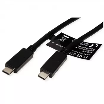 USB-Kabel ROLINE 11.02.9056 0,5 m USB 3.2 Gen 2 10 Gbit/s USB C Schwarz
