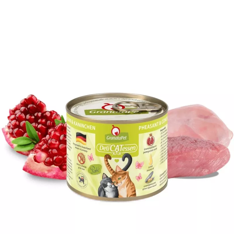 GRANATAPET DeliCATessen Fasan und Kaninchen - Nassfutter für Katzen - 200 g