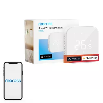 Smart-Thermostat Meross MTS215MA (Wi‑Fi, Matter, EU) für die Heizungssteuerung zu Hause