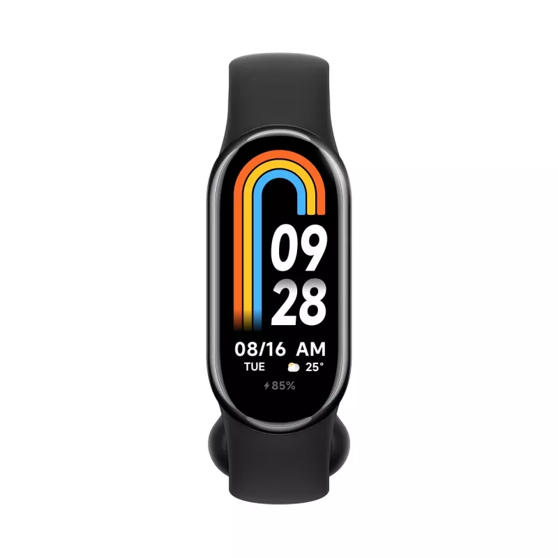Xiaomi Smart Band 8 Schwarz, Fitness-Tracker, Bluetooth 5.1, 190mAh, 1,62 Zoll, 5 ATM, Beschleunigungssensor, PPG-Sensor, Gyroskop