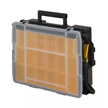 Kleinteilemagazin Stanley Sortmaster Multilevel Organizer Schwarz Transparent 400x420x315 mm