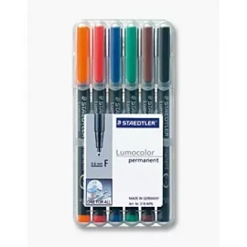 Permanent-Marker Staedtler 318 WP6 Schwarz Blau Braun Grün Orange Rot
