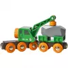 Wagon BRIO Clever Crane Wagon Lift and Load Schwarz Grün