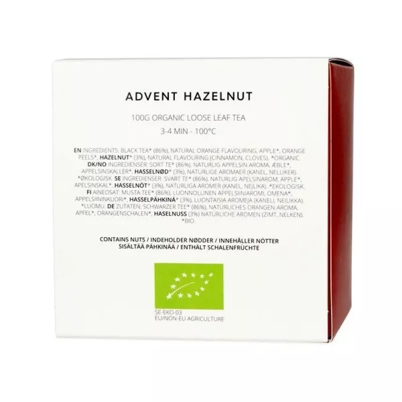 Loser Schwarztee Advent Hazelnut 100g - Teministeriet