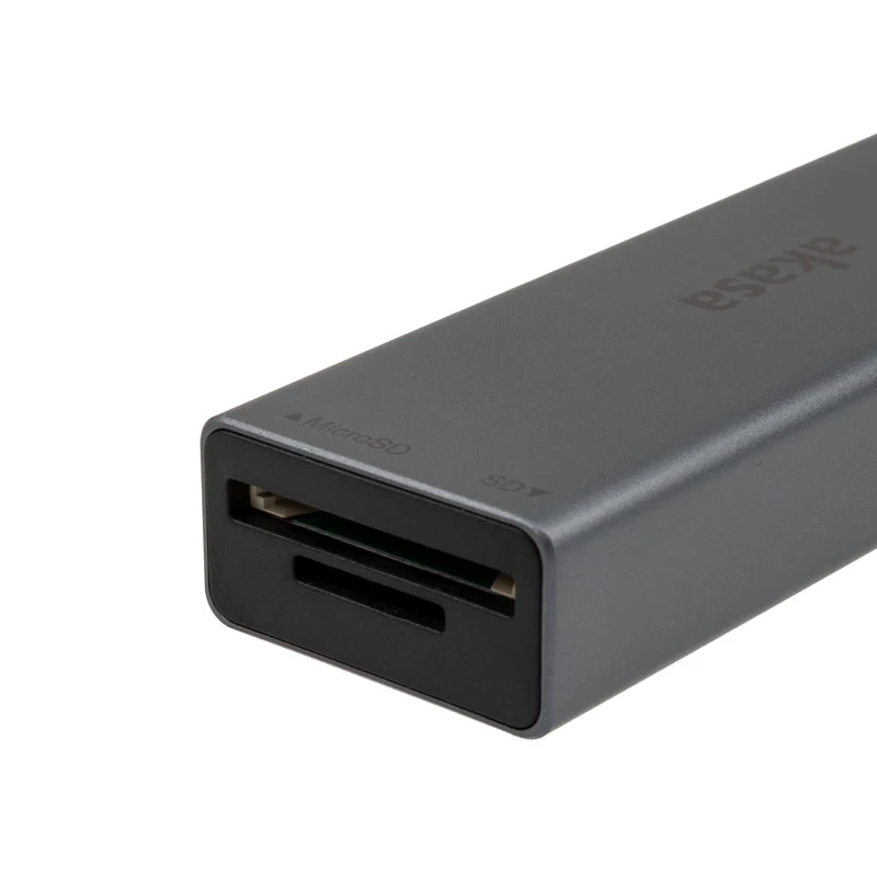 Kartenleser Akasa AK-CR-09BK USB 2.0 Type-C Grau