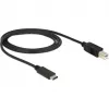 USB-Kabel DeLOCK 83601 USB 2.0 1m USB C USB B Schwarz