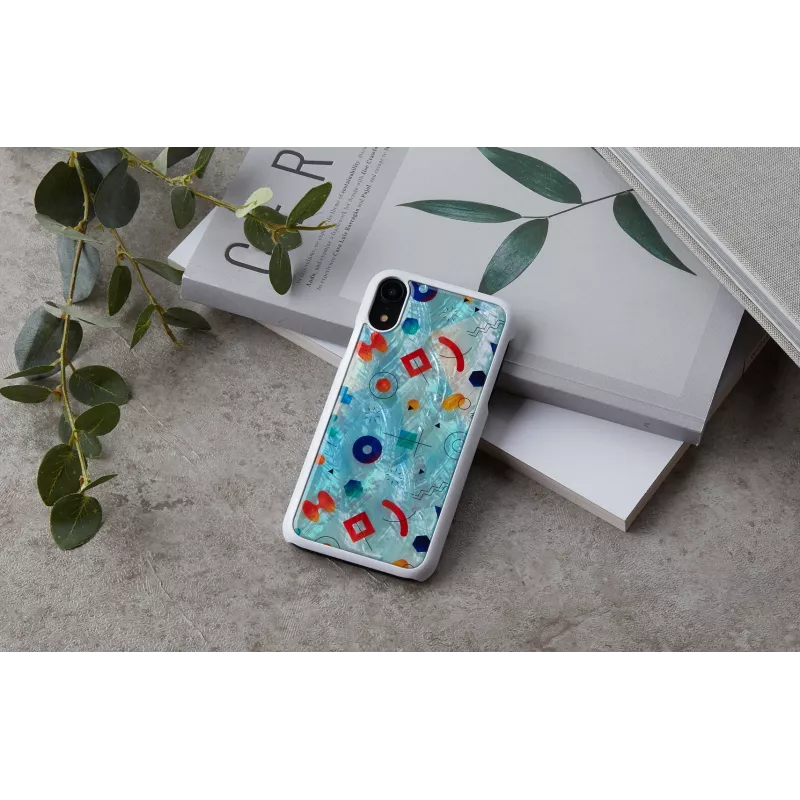 Smartphone-Hülle iKins für iPhone XR — weiße Poppin Rock Schutzhülle