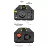 Auto-Wechselrichter Qoltec Monolith 1200 W Schwarz 12 V