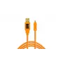 Tether Tools CU8015-ORG – 4,6 m – USB A – Mini-USB B – USB 2.0 – Orange