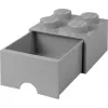 Aufbewahrungsbox Room Copenhagen LEGO Storage Brick Drawer 4 – dunkelgrau, stapelbare Kunststoffschublade für Spielzeug und Kleinteile