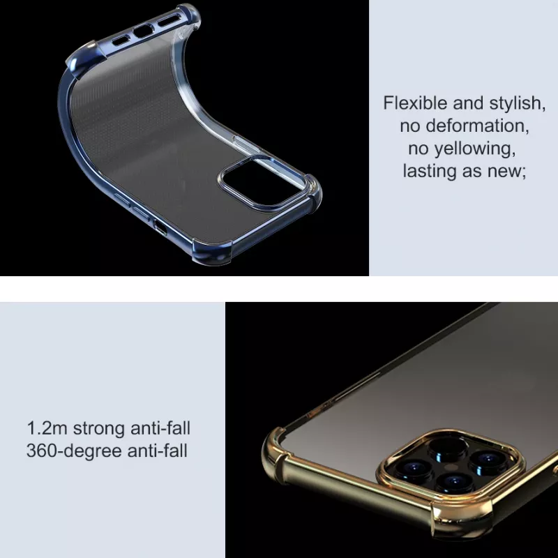 Schutzhülle Devia für iPhone 12 Pro Max – stoßfest, gold