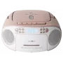Tragbarer Ghettoblaster Reflexion RCR2260DAB — Weiß/Pink, DAB+ Digitalradio, Batterie- und Netzbetrieb