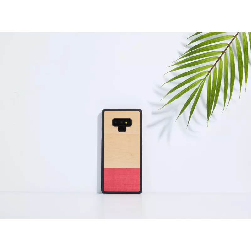 Smartphone-Hülle Mann und Holz für Galaxy Note 9 – schwarz, Design in Blockstreifen-Optik