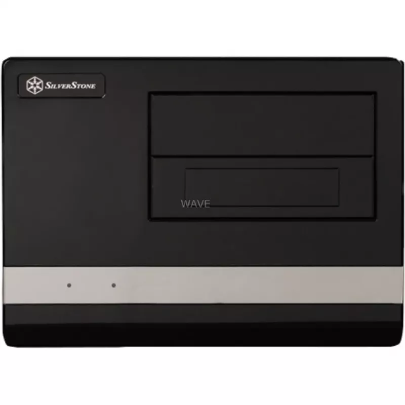 PC-Gehäuse SILVERSTONE SG02-F Small Form Factor SFF Micro ATX, 2x 3,5-Zoll-Schächte, USB 3.0, Schwarz